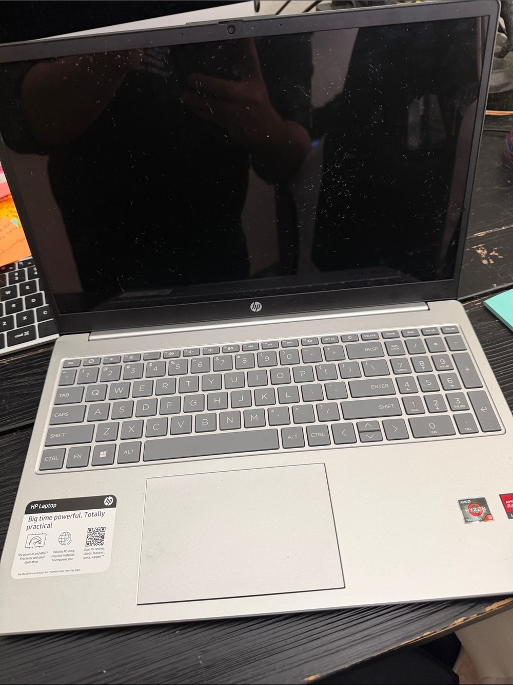HP Silver and Gray Laptop with Full Keyboard